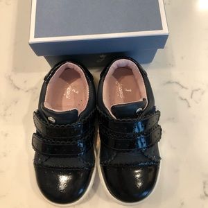 Jacadi Paris Size 5.5 (22) Navy Velcro Sneaker